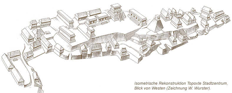 Zeichnung aus dem Buch "El Sitio Maya de Topoxt�" Mit freundlicher Genehmigung Verlag Philipp von Zabern�